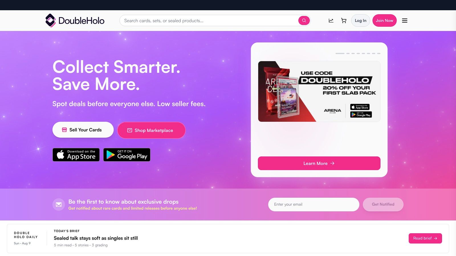 Screenshot from https://doubleholo.com