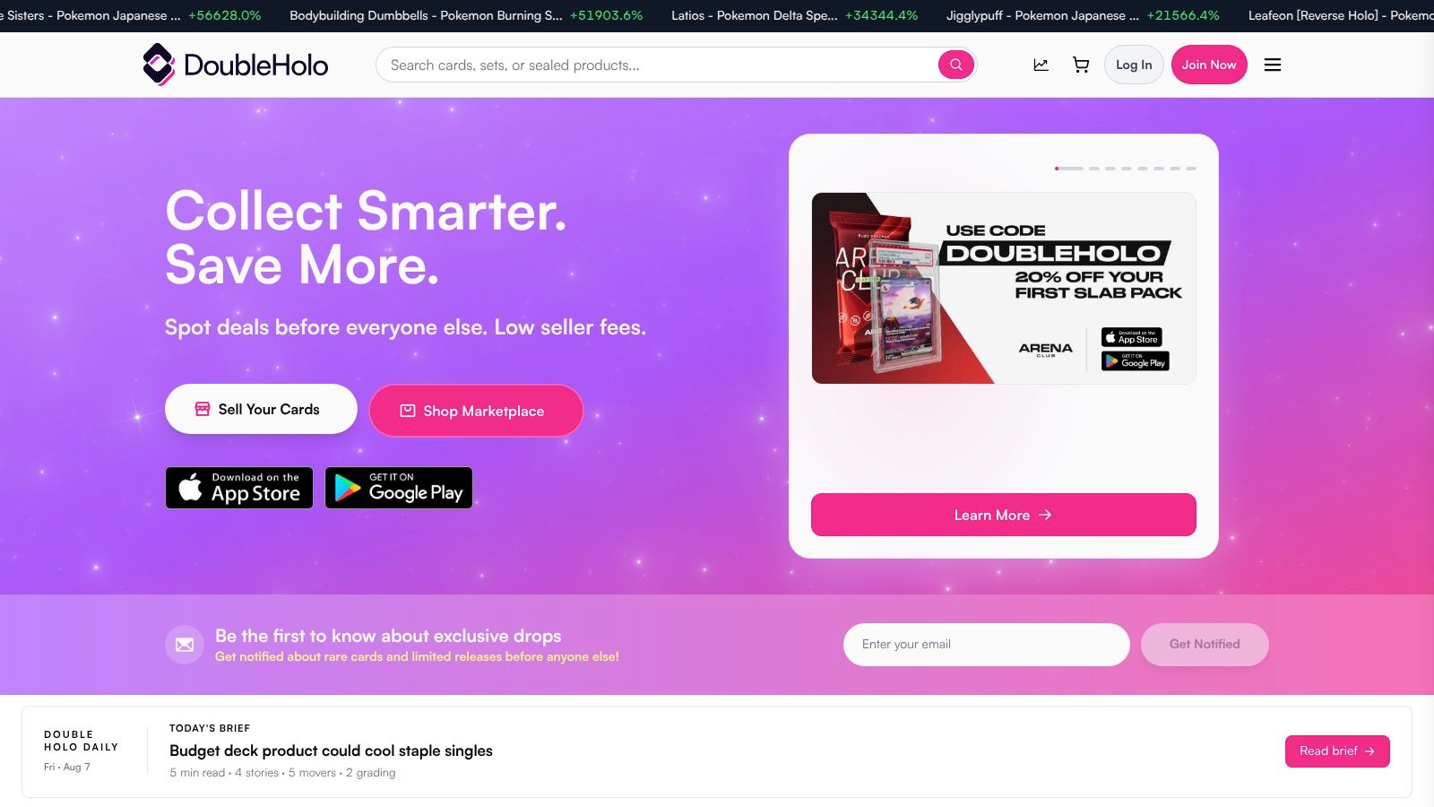 Screenshot from https://doubleholo.com