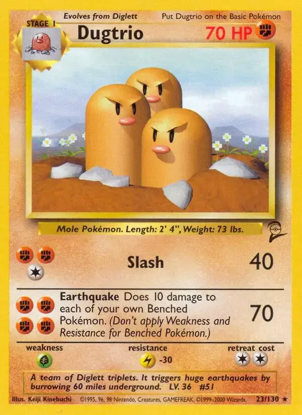 Dugtrio - Pokemon Base Set 2 #23