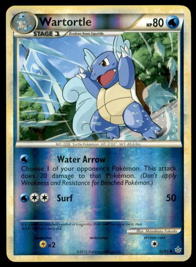 Wartortle [Reverse Holo] - Pokemon Unleashed #42