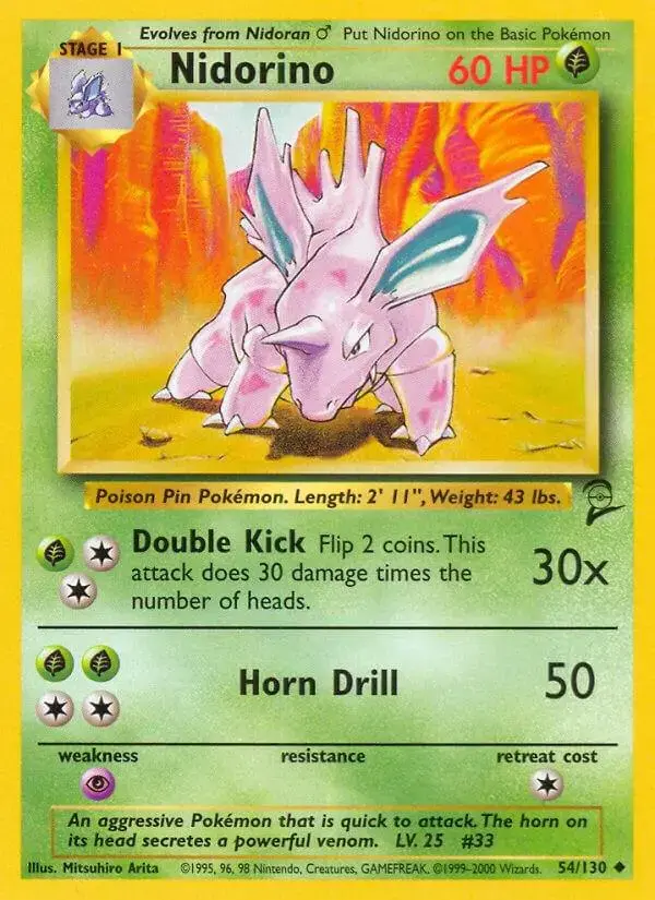 Nidorino - Pokemon Base Set 2 #54