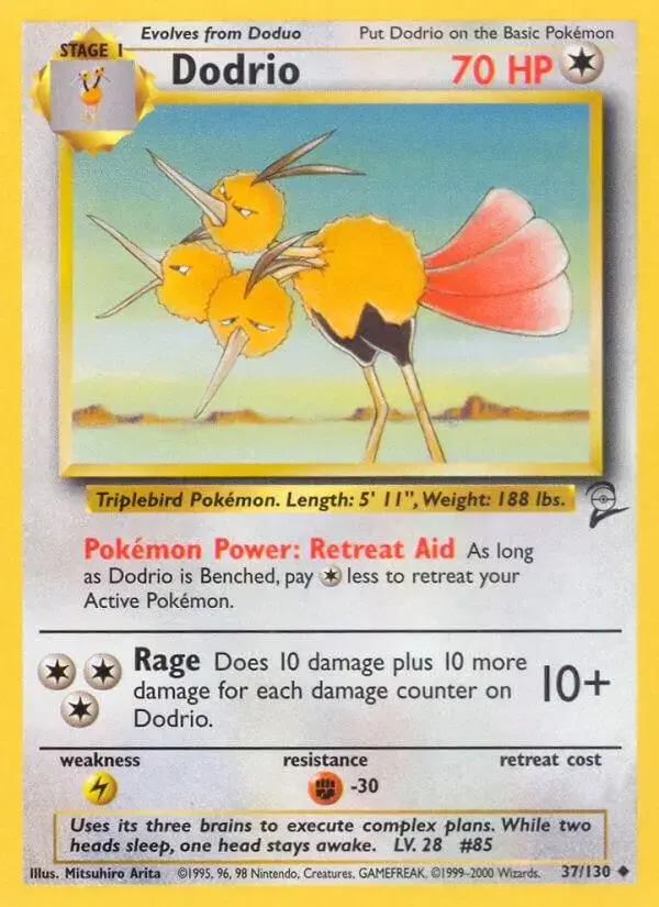 Dodrio - Pokemon Base Set 2 #37