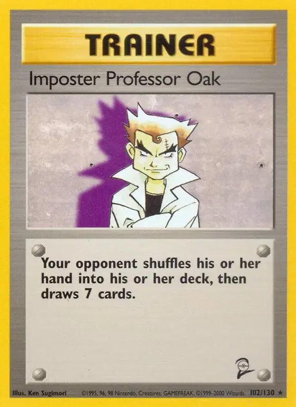Imposter Professor Oak - Pokemon Base Set 2 #102