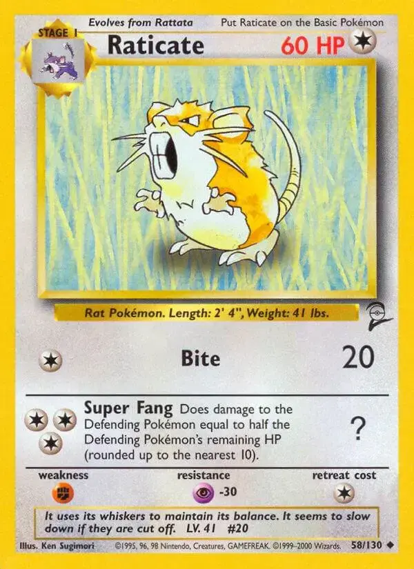Raticate - Pokemon Base Set 2 #58