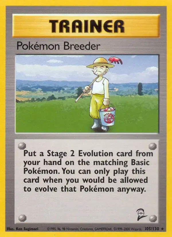 Pokemon Breeder - Pokemon Base Set 2 #105