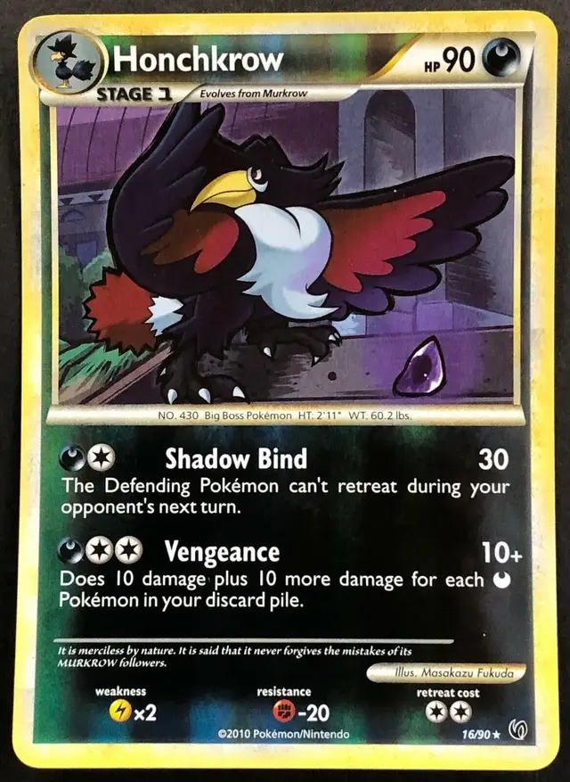 Honchkrow [Reverse Holo] - Pokemon Undaunted #16