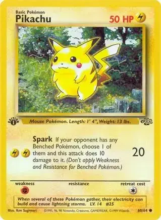 Pikachu [1st Edition] - Pokemon Jungle #60