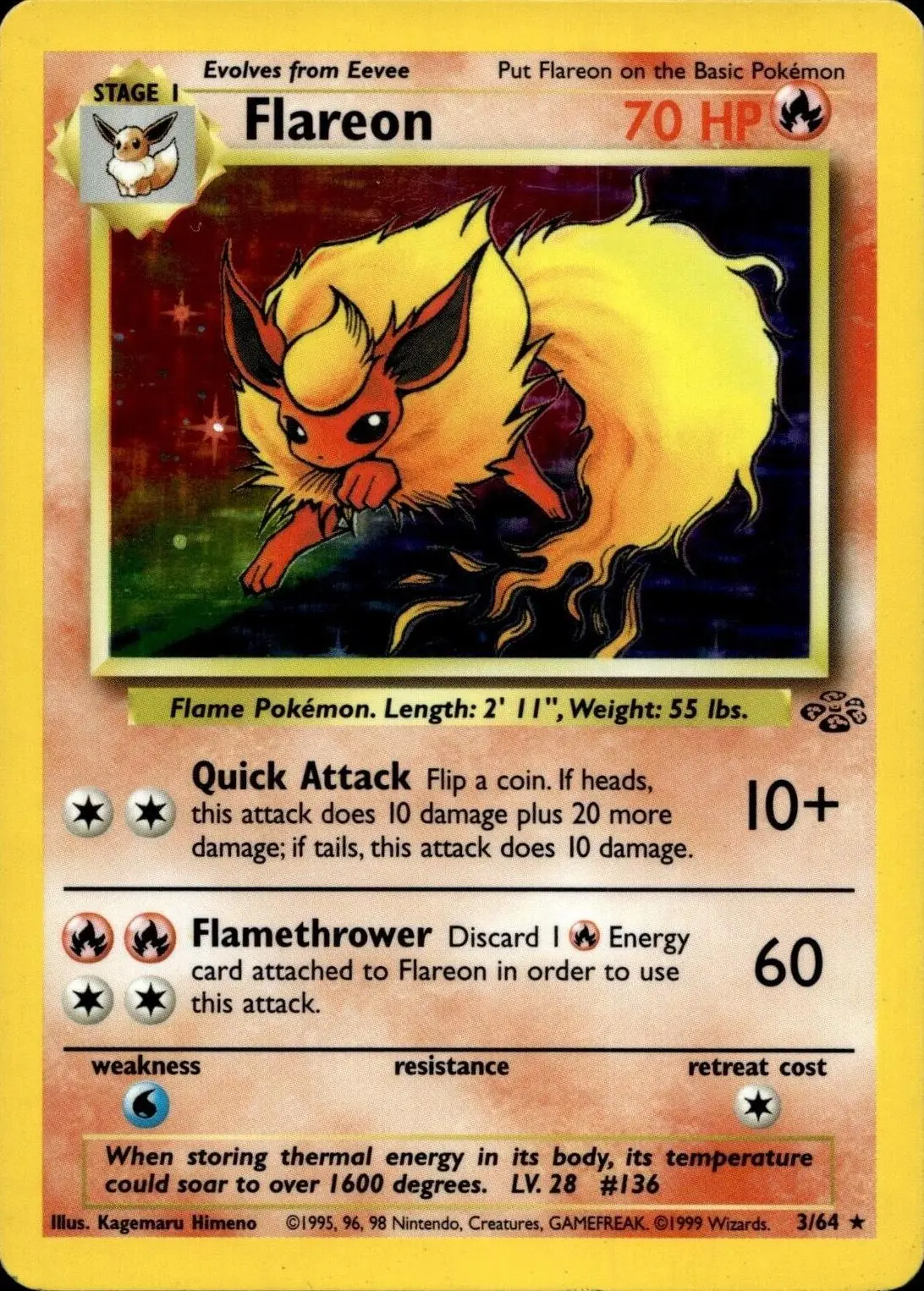 Flareon - Pokemon Jungle #3 Price & Value ($94.80)