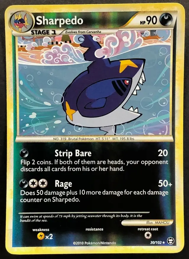 Sharpedo [Reverse Holo] - Pokemon Triumphant #30