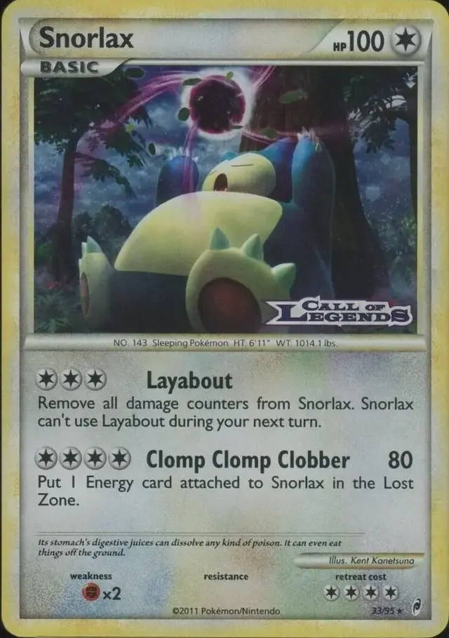 Snorlax [Prerelease] - Pokemon Call of Legends #33