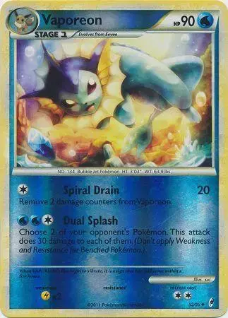 Vaporeon [Reverse Holo] - Pokemon Call of Legends #52
