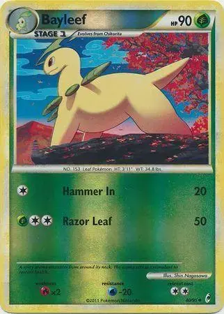 Bayleef [Reverse Holo] - Pokemon Call of Legends #40