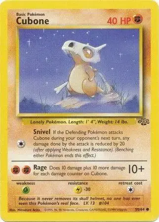 1995 cubone pokemon card value (Holographic) (Benching either Pokmon ends this effect.) Fighting Cubone #50 Prices | Pokemon