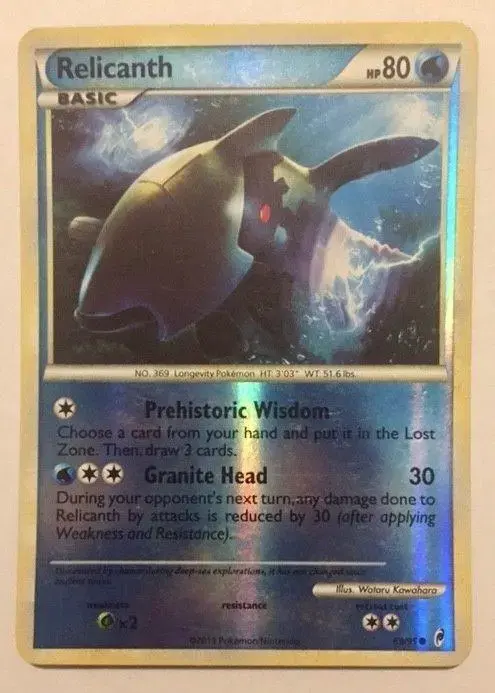 Relicanth [Reverse Holo] - Pokemon Call of Legends #69