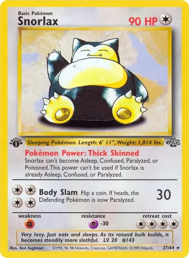 Snorlax [1st Edition] - Pokemon Jungle #27