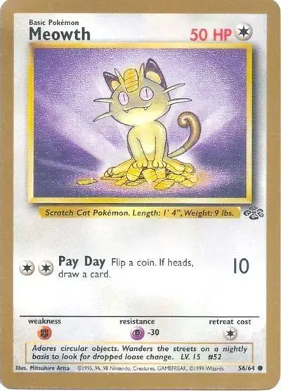Meowth [Gold Border] - Pokemon Jungle #56