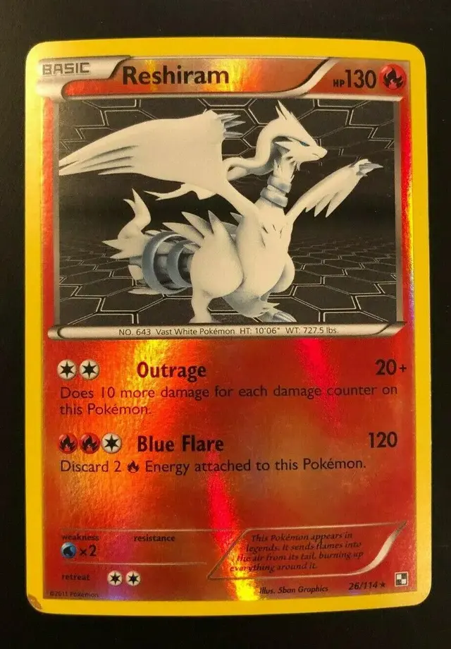 Reshiram [Reverse Holo] - Pokemon Black & White #26