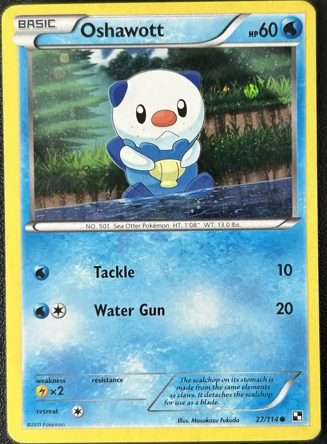 Oshawott [Cosmos Holo] - Pokemon Black & White #27
