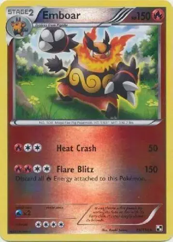 Emboar [Reverse Holo] - Pokemon Black & White #19