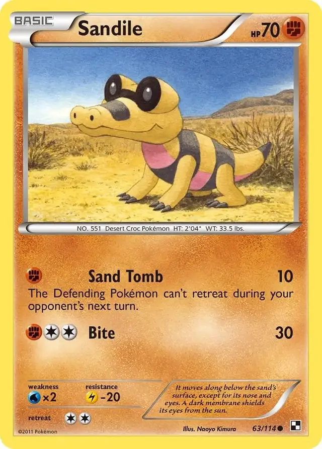Sandile - Pokemon Black & White #63
