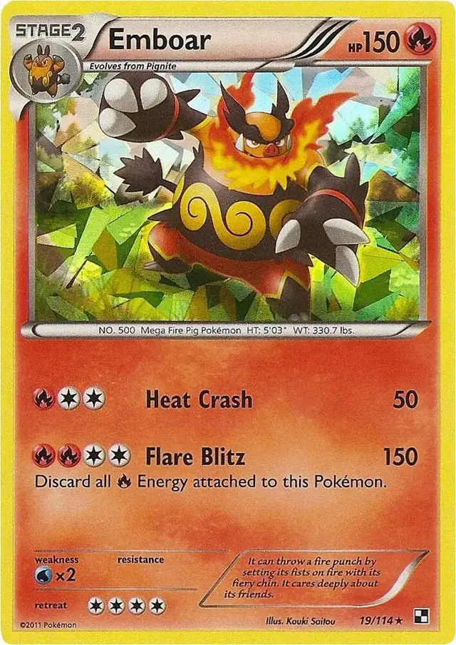 Emboar [Cracked Ice] - Pokemon Black & White #19