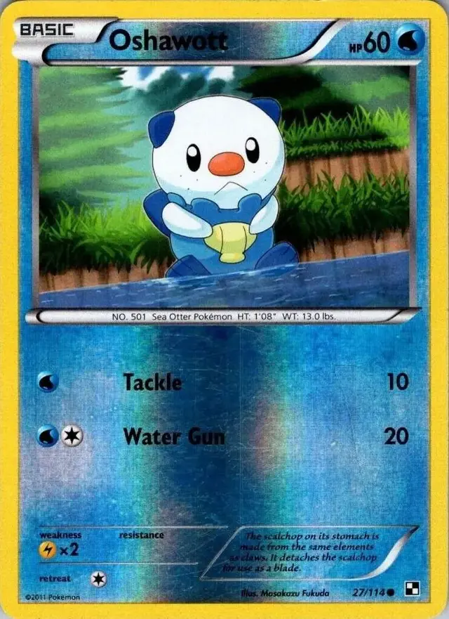 Oshawott [Reverse Holo] - Pokemon Black & White #27
