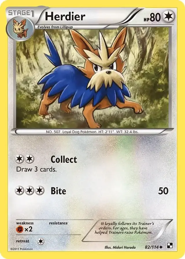 Herdier - Pokemon Black & White #82