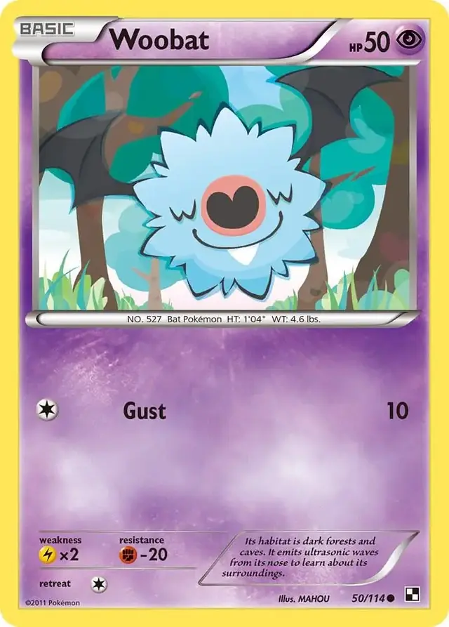 Woobat - Pokemon Black & White #50