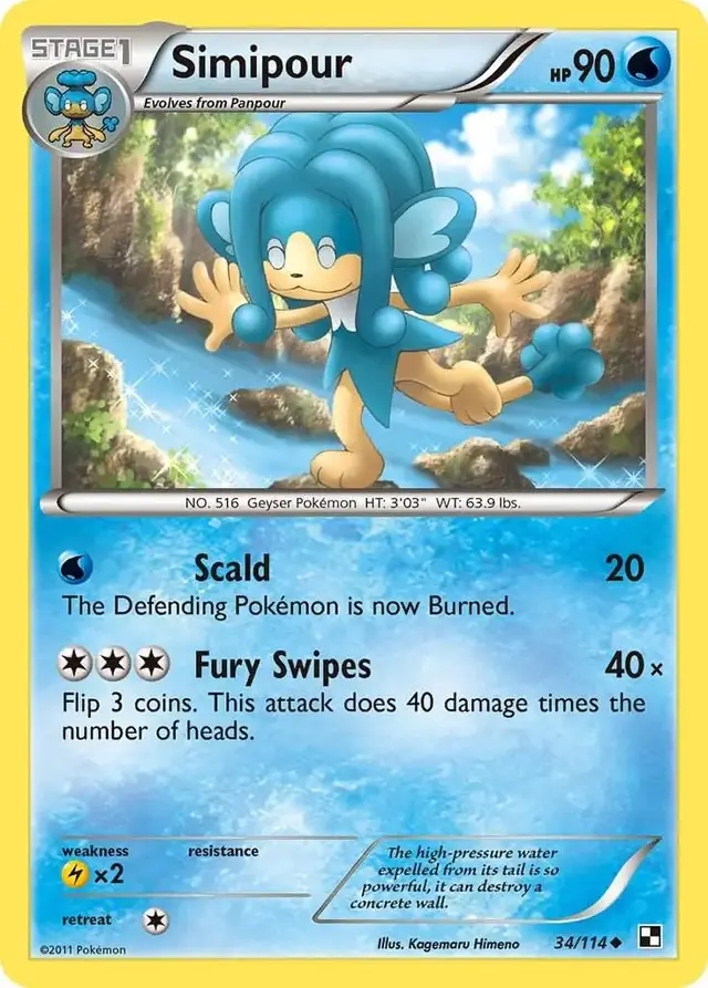 Simipour - Pokemon Black & White #34