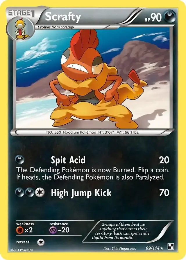 Scrafty - Pokemon Black & White #69