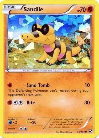 Sandile [Cracked Ice] - Pokemon Black & White #63