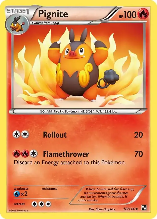 Pignite - Pokemon Black & White #18