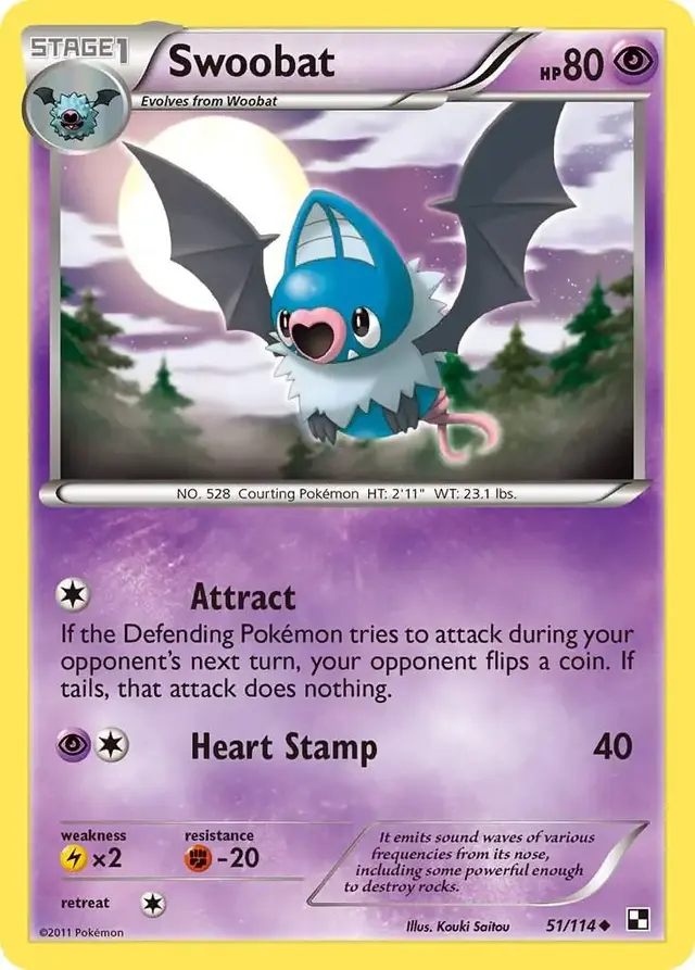 Swoobat - Pokemon Black & White #51
