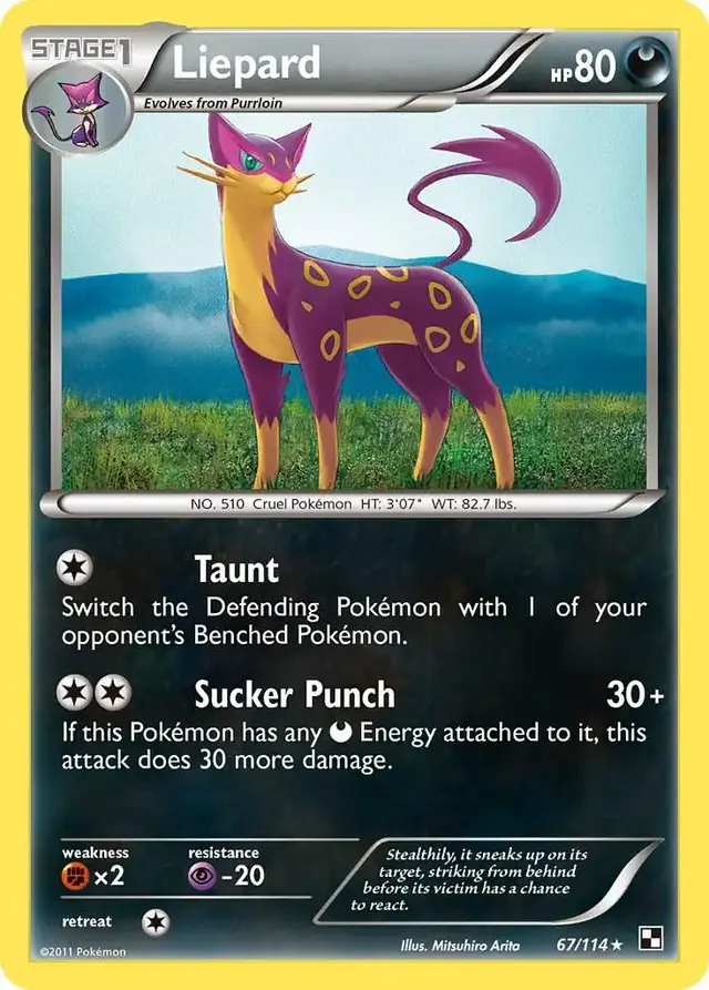Liepard - Pokemon Black & White #67