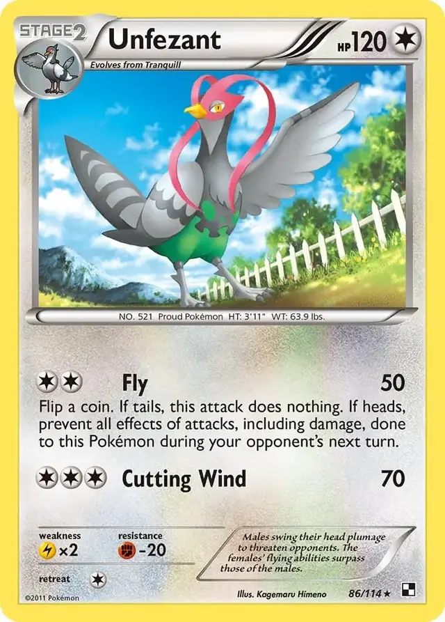 Unfezant - Pokemon Black & White #86