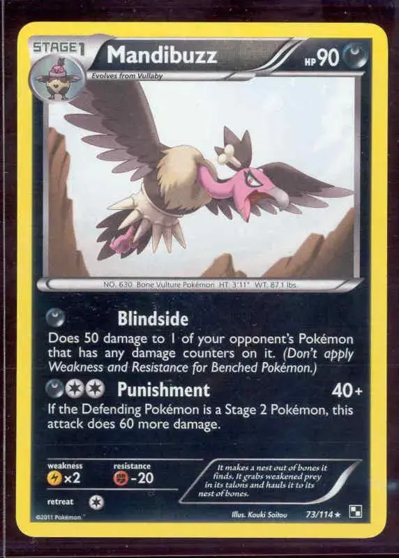 Mandibuzz [Reverse Holo] - Pokemon Black & White #73