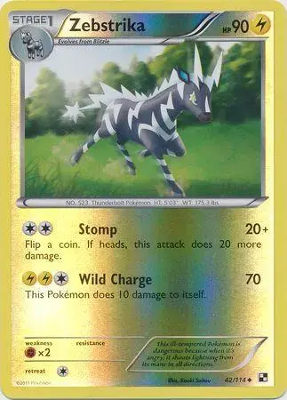 Zebstrika [Reverse Holo] - Pokemon Black & White #42