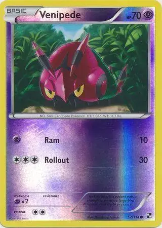 Venipede [Reverse Holo] - Pokemon Black & White #52