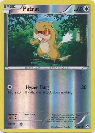Patrat [Reverse Holo] - Pokemon Black & White #78