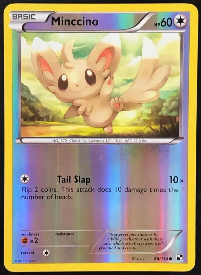 Minccino [Reverse Holo] - Pokemon Black & White #88