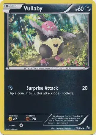 Vullaby [Reverse Holo] - Pokemon Black & White #72
