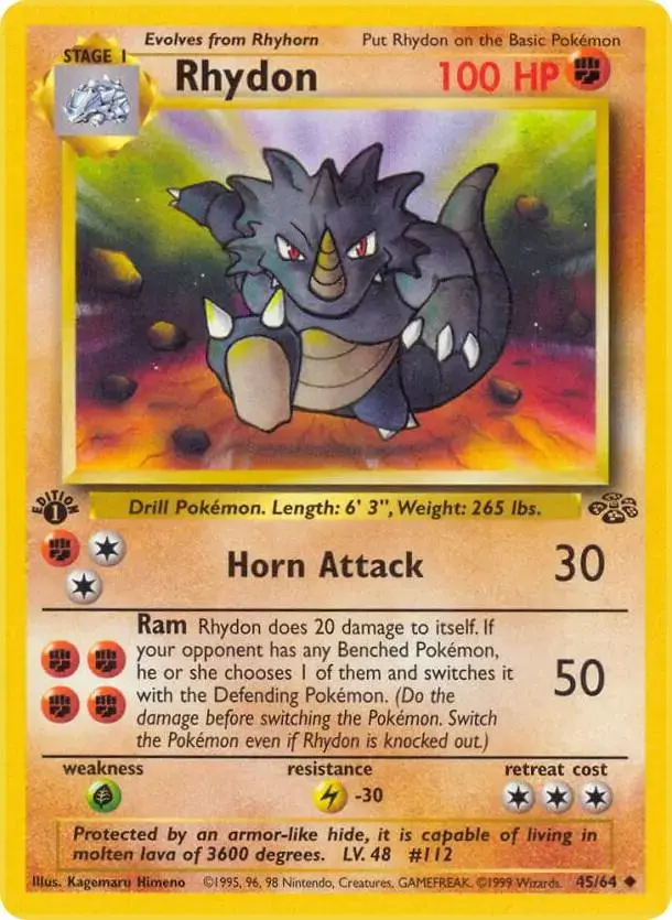 Rhydon [1st Edition] - Pokemon Jungle #45