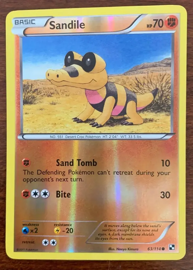 Sandile [Reverse Holo] - Pokemon Black & White #63