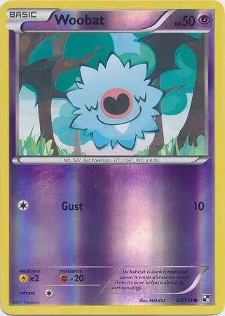 Woobat [Reverse Holo] - Pokemon Black & White #50
