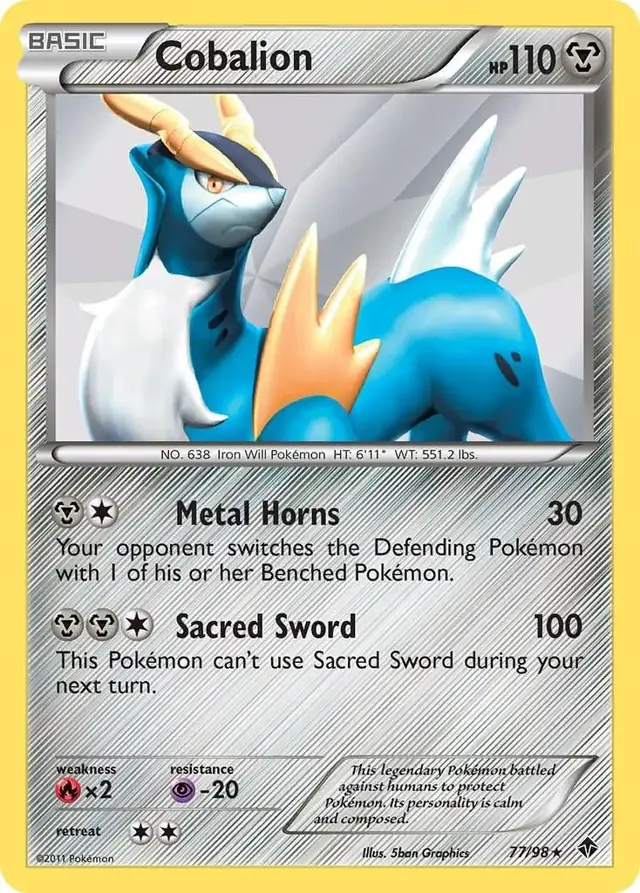 Cobalion - Pokemon Emerging Powers #77