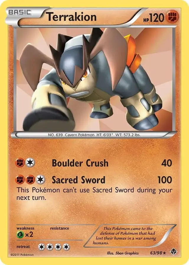 Terrakion - Pokemon Emerging Powers #63