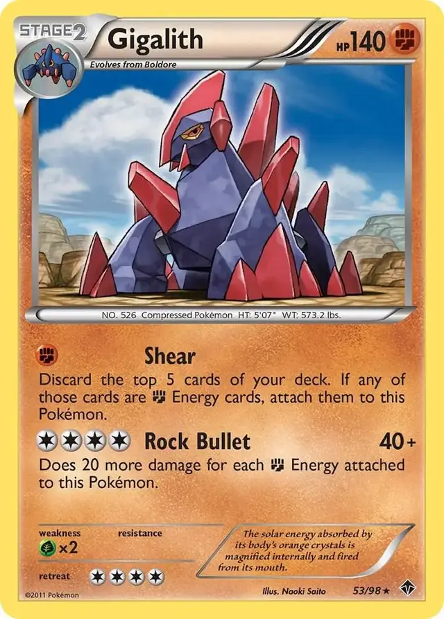 Gigalith - Pokemon Emerging Powers #53