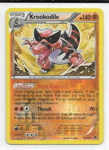 Krookodile [Reverse Holo] - Pokemon Emerging Powers #62