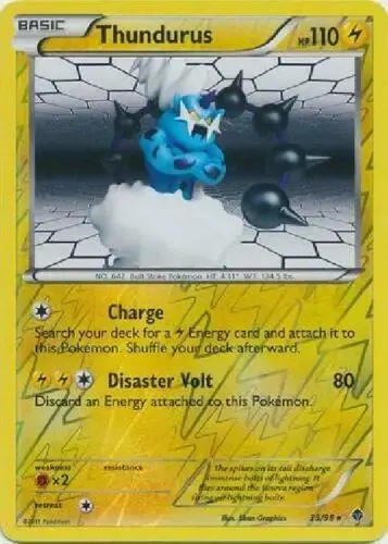Thundurus [Reverse Holo] - Pokemon Emerging Powers #35