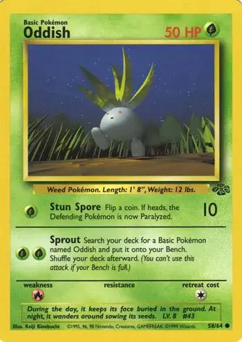 Oddish - Pokemon Jungle #58